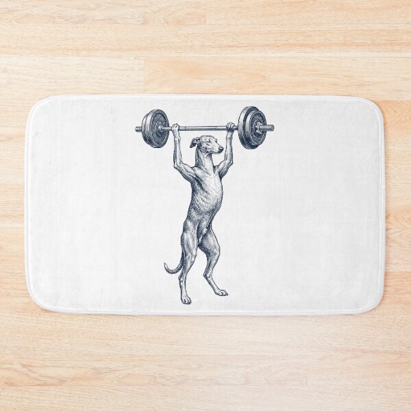Item preview, Vintage Greyhound Weightlifting Deadlift Gym Dog Lover designed and sold by DoodleTortle.
