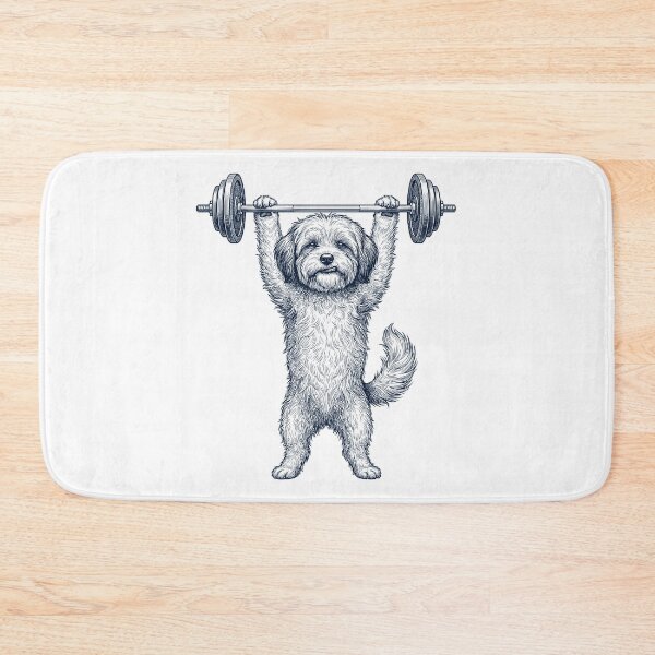 Item preview, Vintage Havanese Weightlifting Deadlift Gym Dog Lover designed and sold by DoodleTortle.