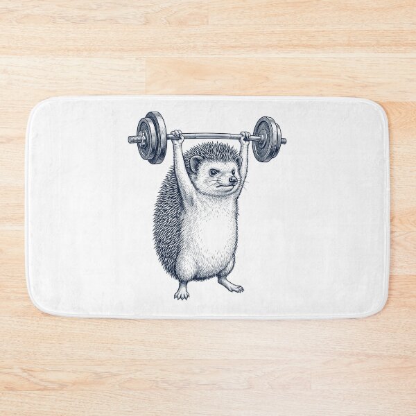Artikelvorschau, Vintage-Igel-Gewichtheber-Kreuzheben-Fitnessstudio-Tierliebhaber entworfen und verkauft von DoodleTortle.
