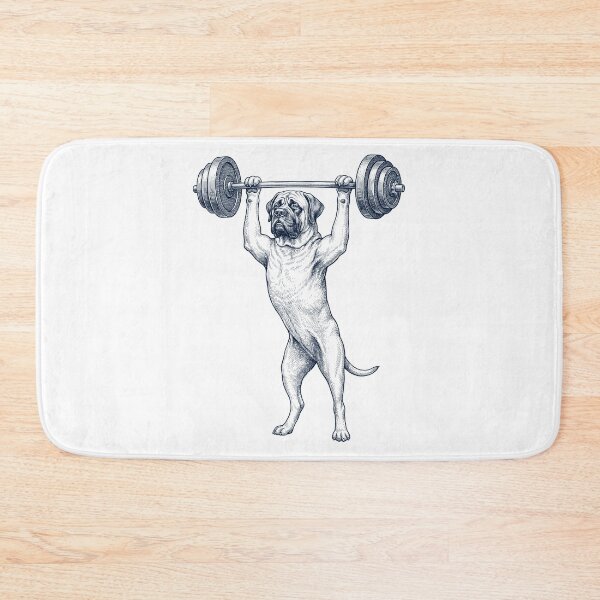 Item preview, Vintage Mastiff Weightlifting Deadlift Gym Dog Lover designed and sold by DoodleTortle.