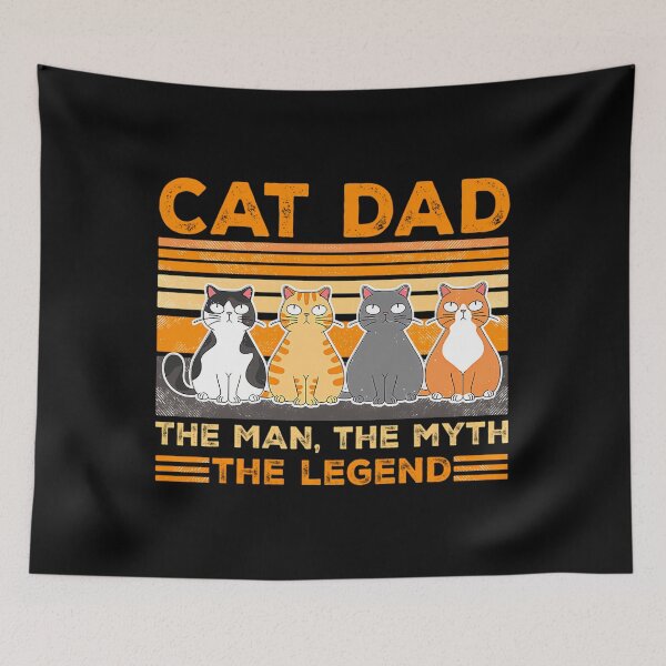 Item preview, Vintage Cat Dad The Man The Myth The Legend designed and sold by AlviaAlcedoArt.