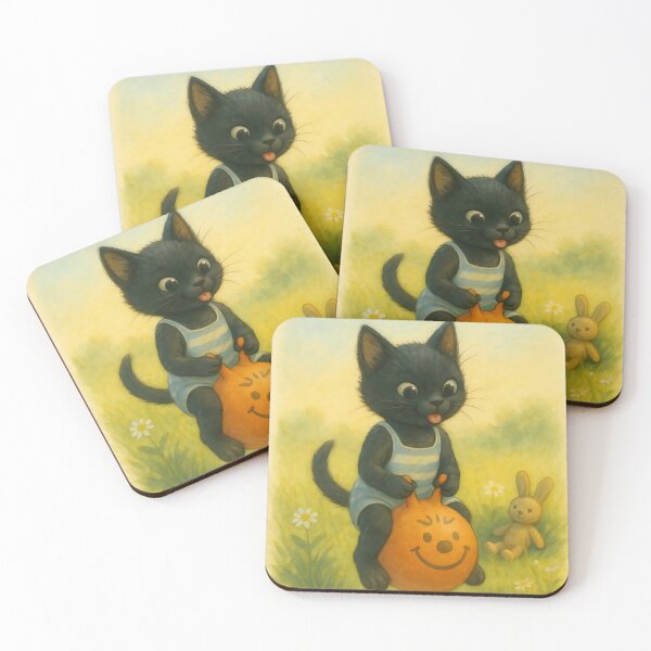 Item preview, Vintage Black Cat on Hopper designed and sold by MoonfurStudio.