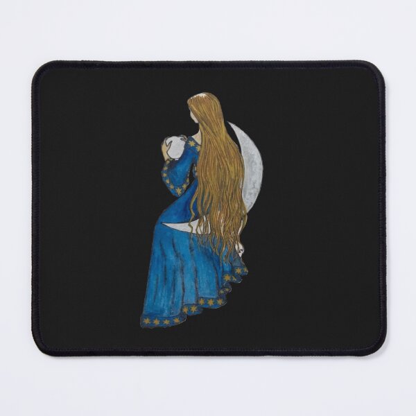 Item preview, Goddess Selena resting on a crescent moon designed and sold by creaphyl28.