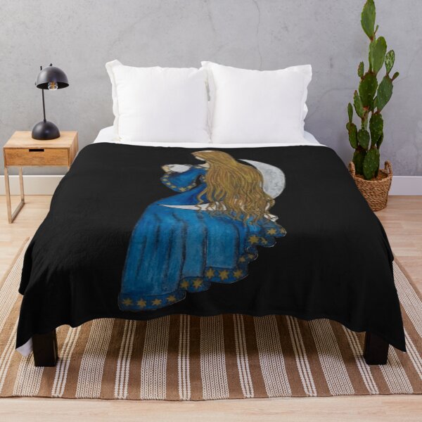 Item preview, Goddess Selena resting on a crescent moon designed and sold by creaphyl28.