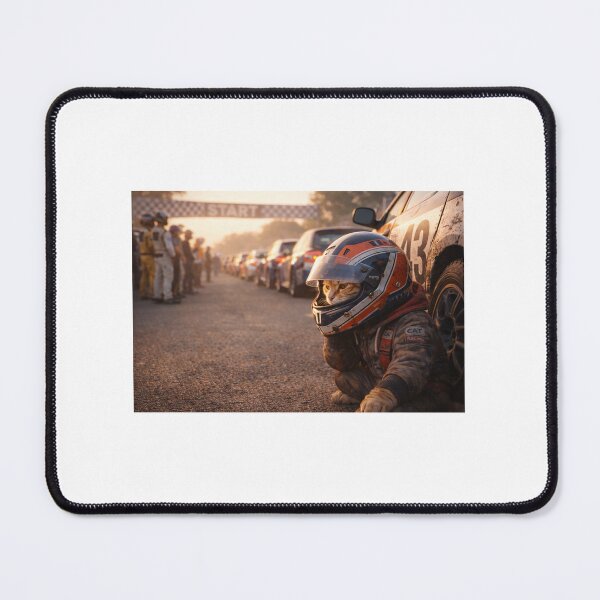 Item preview, Cat Racer Waiting – Calm Before the Storm designed and sold by LovelyCatGalaxy.