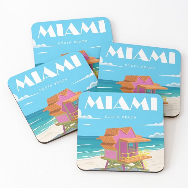 Item preview, Miami Retro Travel Poster | South Beach Vintage Wall Art” designed and sold by Arctic frame studio.