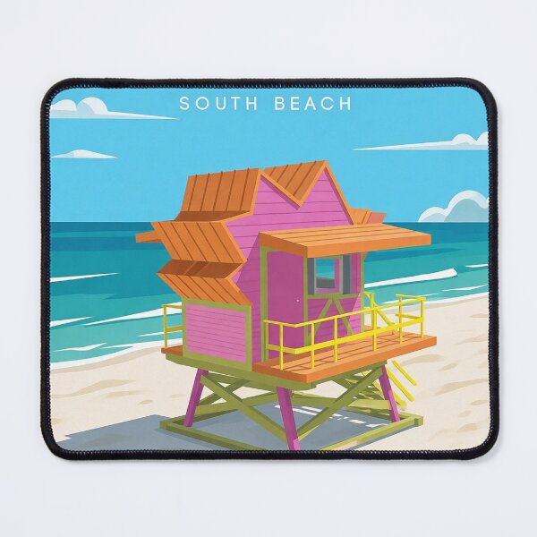 Item preview, Miami Retro Travel Poster | South Beach Vintage Wall Art” designed and sold by Arctic frame studio.