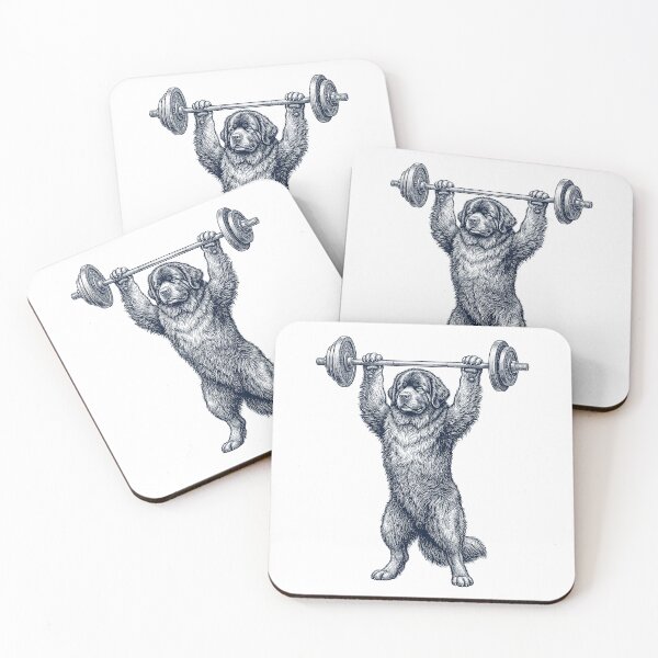 Item preview, Vintage Newfoundland Weightlifting Deadlift Gym Dog Lover designed and sold by DoodleTortle.
