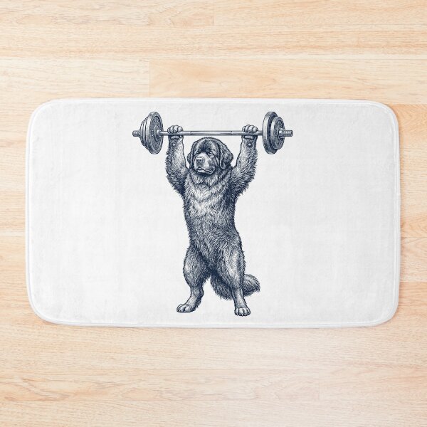 Item preview, Vintage Newfoundland Weightlifting Deadlift Gym Dog Lover designed and sold by DoodleTortle.