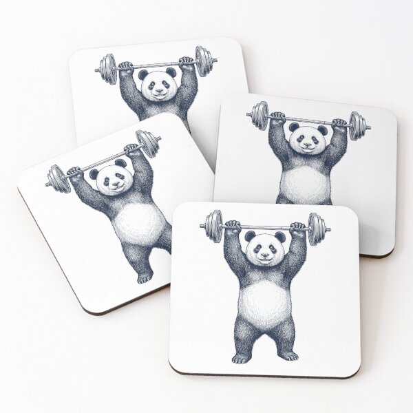 Item preview, Vintage Panda Weightlifting Deadlift Gym Animal Lover designed and sold by DoodleTortle.