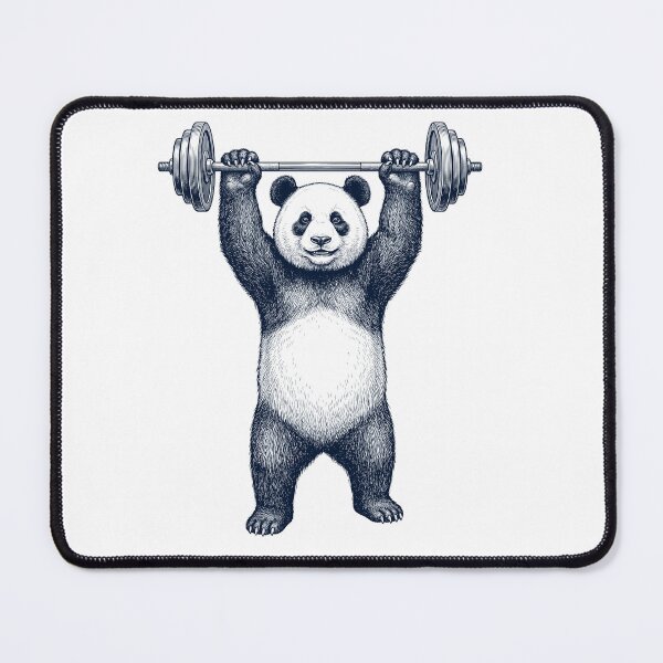 Item preview, Vintage Panda Weightlifting Deadlift Gym Animal Lover designed and sold by DoodleTortle.