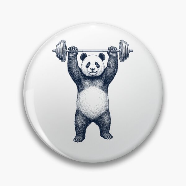 Item preview, Vintage Panda Weightlifting Deadlift Gym Animal Lover designed and sold by DoodleTortle.