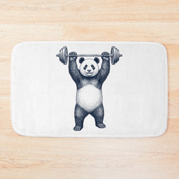 Item preview, Vintage Panda Weightlifting Deadlift Gym Animal Lover designed and sold by DoodleTortle.
