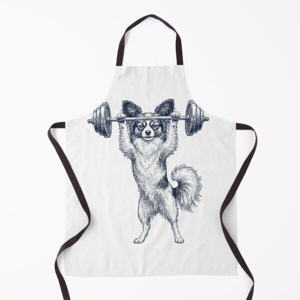 Item preview, Vintage Papillon Weightlifting Deadlift Gym Dog Lover designed and sold by DoodleTortle.