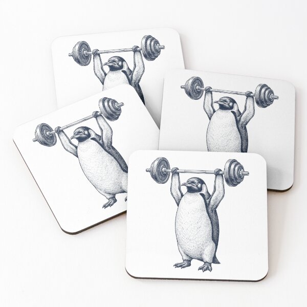 Artikelvorschau, Vintage Pinguin Gewichtheben Kreuzheben Fitnessstudio Tierliebhaber entworfen und verkauft von DoodleTortle.