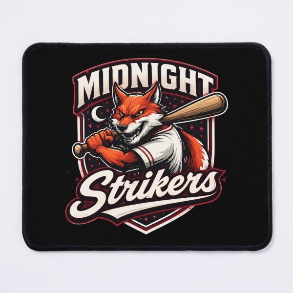 Item preview, Midnight Strikers Fox Baseball Mascot Logo – Vintage Sports Style Graphic Tee designed and sold by CosmicSplendor.