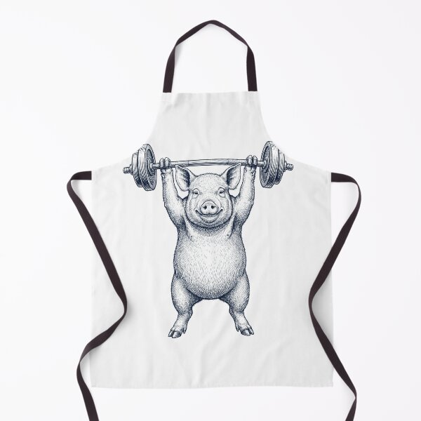 Artikelvorschau, Vintage-Schwein beim Gewichtheben, Kreuzheben, Fitnessstudio, Tierliebhaber entworfen und verkauft von DoodleTortle.