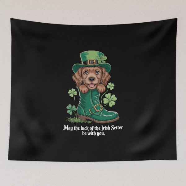 Item preview, Lucky Irish Setter St. Patrick’s Day Dog Lovers, Shamrocks designed and sold by VENOM0RIOT.