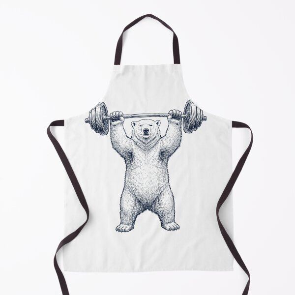 Item preview, Vintage Polar Bear Weightlifting Deadlift Gym Animal Lover designed and sold by DoodleTortle.