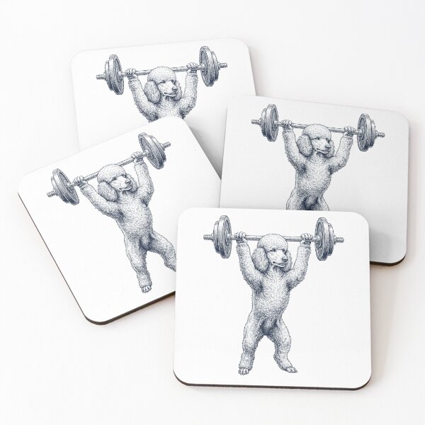 Item preview, Vintage Poodle Weightlifting Deadlift Gym Dog Lover designed and sold by DoodleTortle.