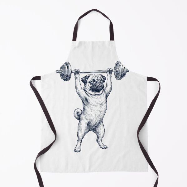 Artikelvorschau, Vintage Mops Gewichtheben Kreuzheben Fitnessstudio Hundeliebhaber entworfen und verkauft von DoodleTortle.