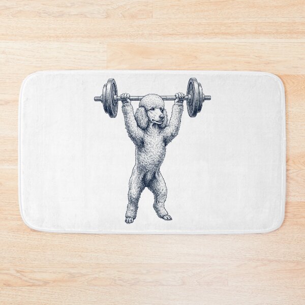 Item preview, Vintage Poodle Weightlifting Deadlift Gym Dog Lover designed and sold by DoodleTortle.
