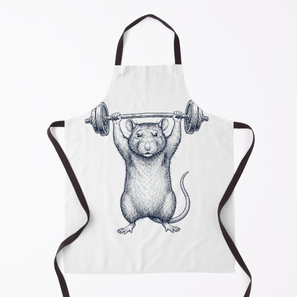 Artikelvorschau, Vintage-Ratte beim Gewichtheben, Kreuzheben, Fitnessstudio, Tierliebhaber entworfen und verkauft von DoodleTortle.