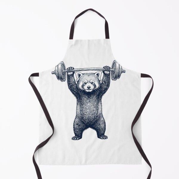 Item preview, Vintage Red Panda Weightlifting Deadlift Gym Animal Lover designed and sold by DoodleTortle.