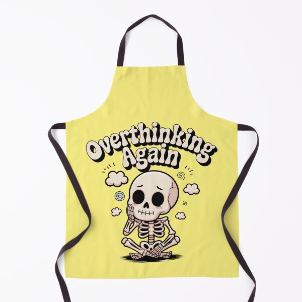 Item preview, Overthinking Again Cute Skeleton T-Shirt | Anxiety Mood Funny Skeleton Graphic Tee designed and sold by Raw Tigers.