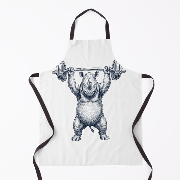 Item preview, Vintage Rhino Weightlifting Deadlift Gym Animal Lover designed and sold by DoodleTortle.