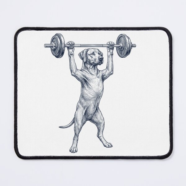 Item preview, Vintage Rhodesian Ridgeback Weightlifting Deadlift Gym Dog Lover designed and sold by DoodleTortle.