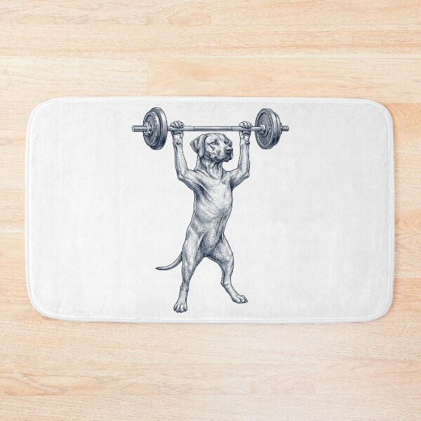 Item preview, Vintage Rhodesian Ridgeback Weightlifting Deadlift Gym Dog Lover designed and sold by DoodleTortle.