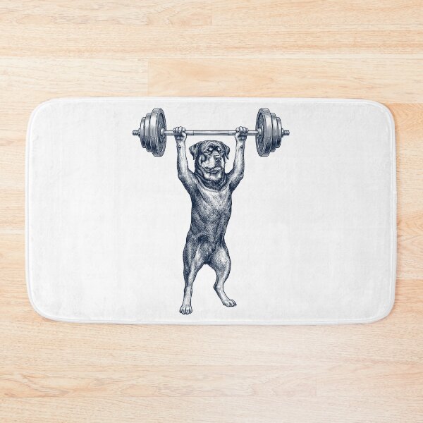Item preview, Vintage Rottweiler Weightlifting Deadlift Gym Dog Lover designed and sold by DoodleTortle.