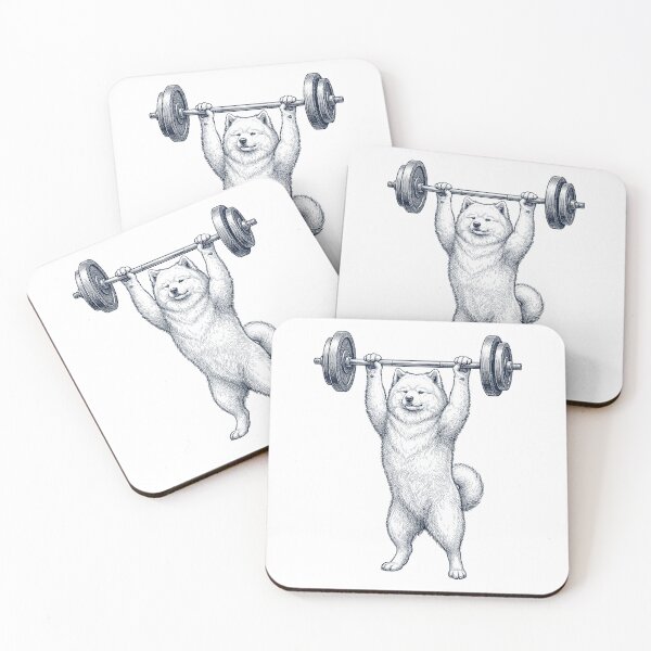Item preview, Vintage Samoyed Weightlifting Deadlift Gym Dog Lover designed and sold by DoodleTortle.