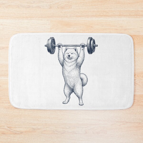 Item preview, Vintage Samoyed Weightlifting Deadlift Gym Dog Lover designed and sold by DoodleTortle.