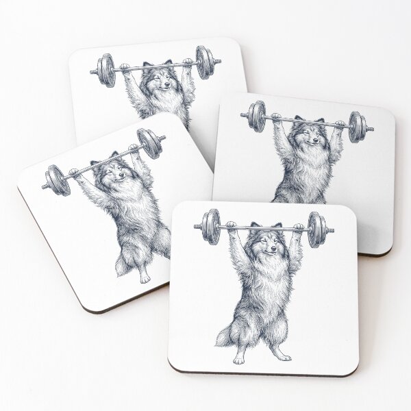 Item preview, Vintage Shetland Sheepdog Weightlifting Deadlift Gym Dog Lover designed and sold by DoodleTortle.