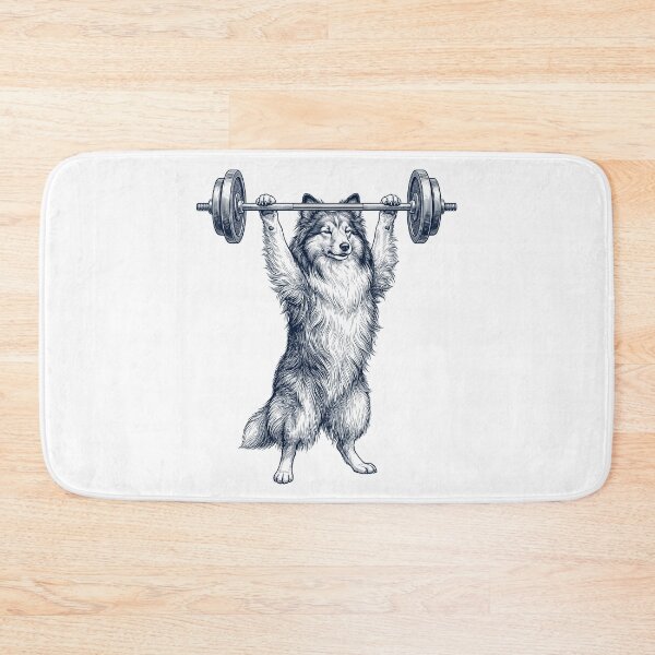 Item preview, Vintage Shetland Sheepdog Weightlifting Deadlift Gym Dog Lover designed and sold by DoodleTortle.