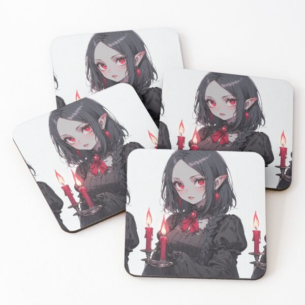 Item preview, Gothic vampire girl with candles designed and sold by ArtsJulian.