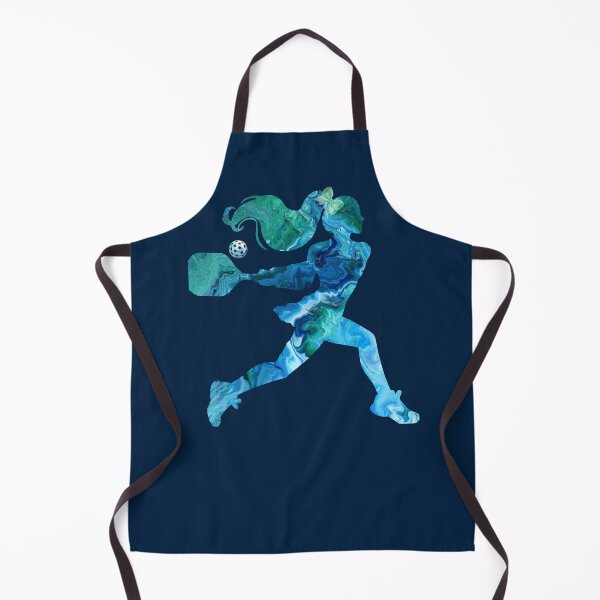 Item preview, Abstract Marble Pickleball Player - Turquoise Fluid Art Silhouette designed and sold by Wennebabs.