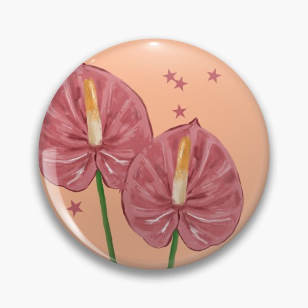 Item preview, Twin Anthuriums on Peach Sunset Background designed and sold by Naphat Goods.