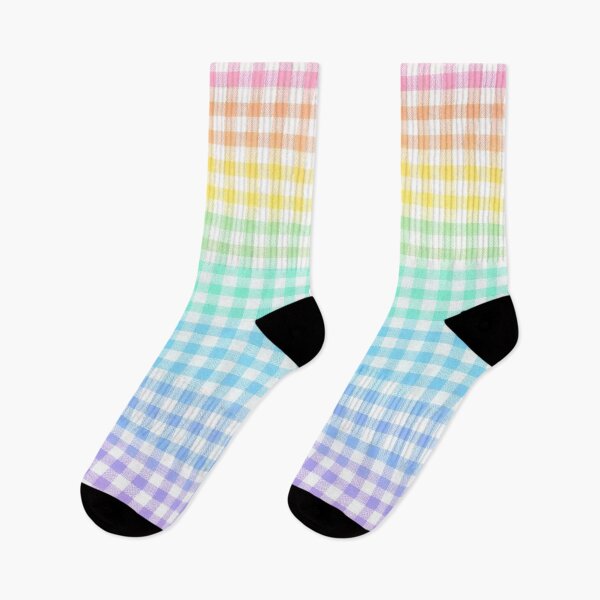 Artikelvorschau, Pastellfarbenes Regenbogen-Gingham-Karomuster entworfen und verkauft von Myra365Art.