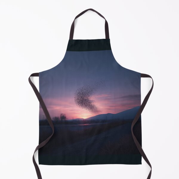 Item preview, A flock of European Starlings forming murmuration patterns at sunset, Birds in Motion designed and sold by CDC40.