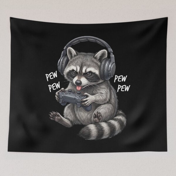 Item preview, Gaming Raccoon Gamer Videogaming Animal Lover designed and sold by TerryConnells.