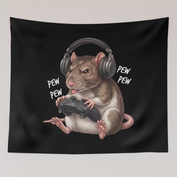 Item preview, Gaming Rat Gamer Videogaming Animal Lover designed and sold by TerryConnells.