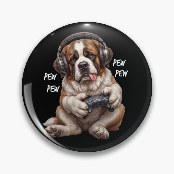 Item preview, Gaming Saint Bernard Gamer Videogaming Dog Lover designed and sold by TerryConnells.