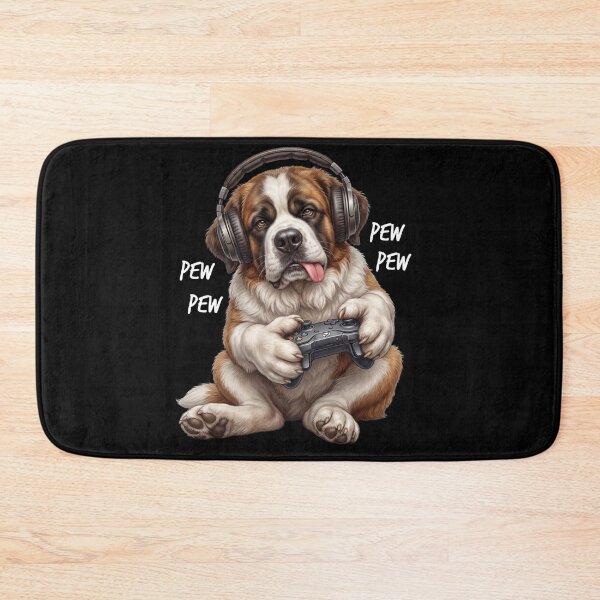 Item preview, Gaming Saint Bernard Gamer Videogaming Dog Lover designed and sold by TerryConnells.
