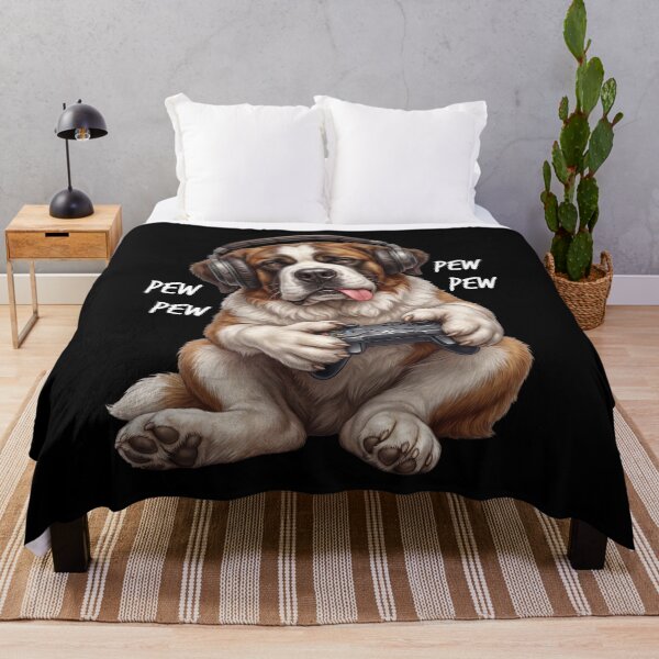 Item preview, Gaming Saint Bernard Gamer Videogaming Dog Lover designed and sold by TerryConnells.