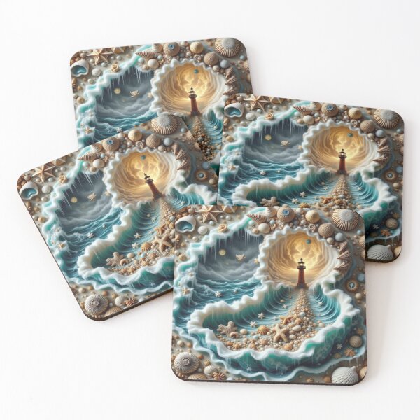 Item preview, Seashells and Lighthouse Dreamscape designed and sold by purplesensation.