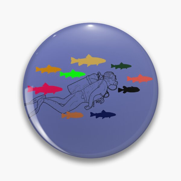 Item preview, diver swimming with many fish designed and sold by geekmania48.