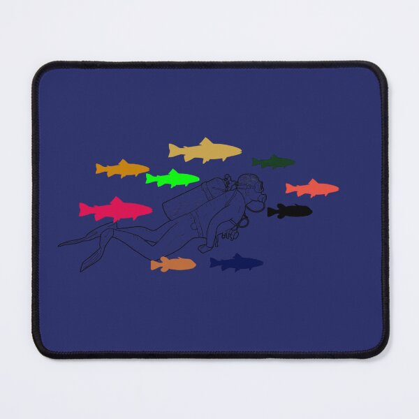 Item preview, diver swimming with many fish designed and sold by geekmania48.